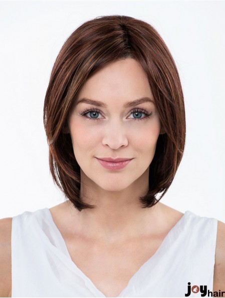 11 inch Straight Red Synthetic Shoulder Length Capless Wig Bobs