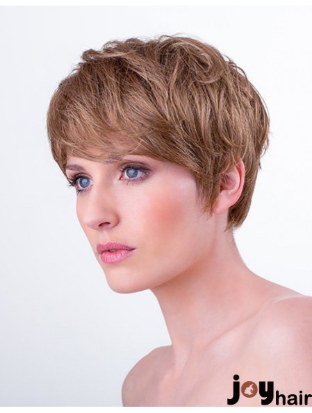 Synthetic Monofilament 6 inch Boycuts Straight Auburn Short Hairstyles