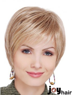 Best Blonde Short Straight Layered Lace Front Wigs