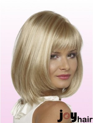 Bobs Chin Length Blonde Straight Trendy Petite Wigs