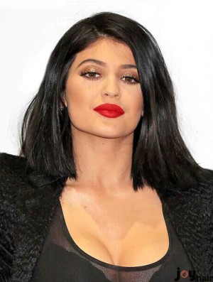 Popular 14 inch Shoulder Length Straight Bobs Full Lace Kylie Jenner Wigs