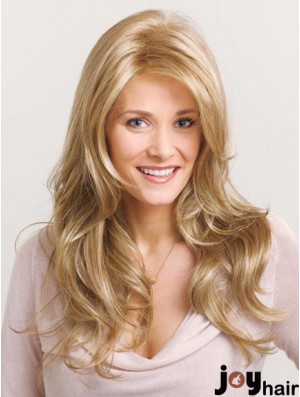 Wavy Layered Long Blonde No-Fuss Lace Front Wigs