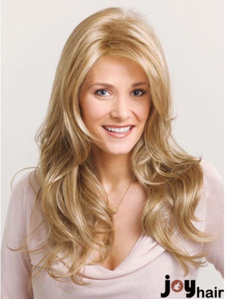 Wavy Layered Long Blonde No-Fuss Lace Front Wigs