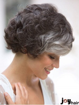 Curly Wig Classic Short Mono Wig For Ladies Cheap