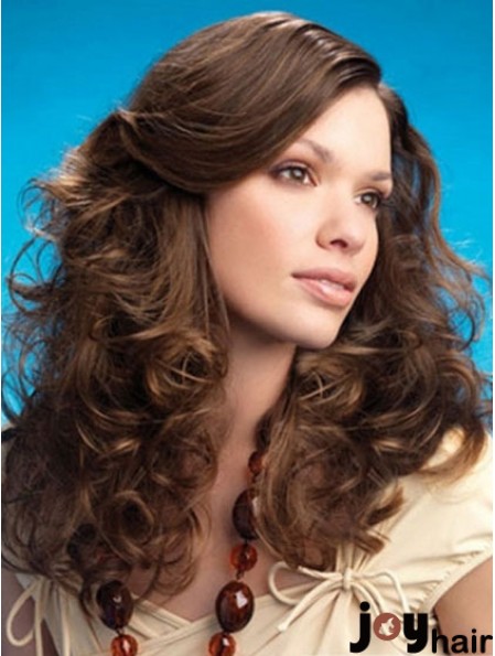 Curly Layered Long Brown Affordable Lace Front Wigs