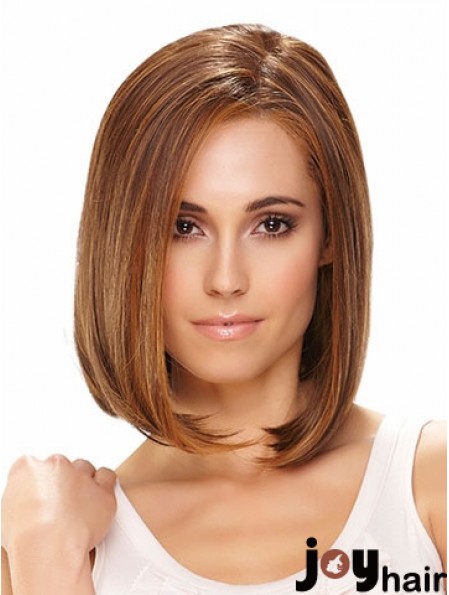 Lace Front Chin Length Straight Brown Hairstyles Bob Wigs