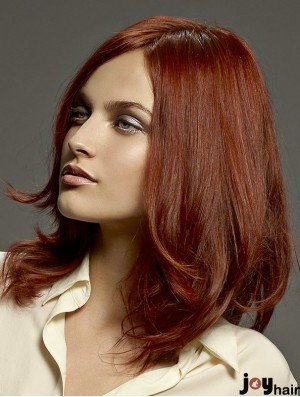 New Red Straight Layered Monofilament Long Wigs