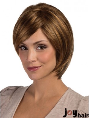 Lace Front Chin Length Straight Brown Perfect Bob Wigs