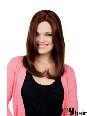 Straight Without Bangs Long Auburn Online Lace Front Wigs