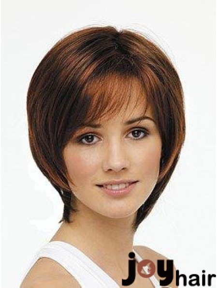 Chin Length Auburn Incredible 11 inch Straight Bob Wigs