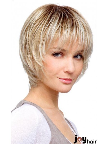 Chin Length Blonde Suitable 10 inch Straight Bob Wigs