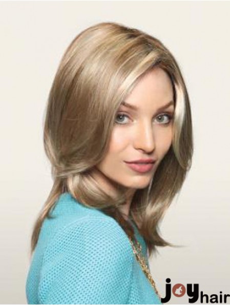 Layered Long Straight Blonde 16 inch Sassy Monofilament Wigs