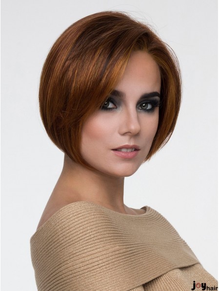 10 inch Chin Length Monofilament Auburn Best Bob Wig