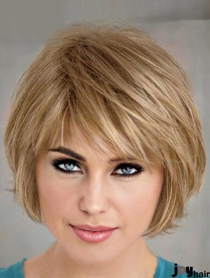 Short blonde wigs With natural-looking hairline