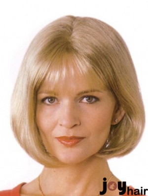 Blonde Bob Wigs UK With Monofilament Blonde Color Bobs Cuts