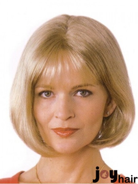 Blonde Bob Wigs UK With Monofilament Blonde Color Bobs Cuts