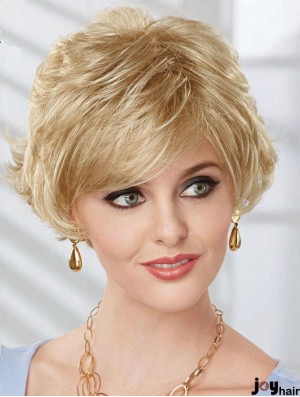 Bob Wig UK With Synthetic Capless Wavy Style Chin Length