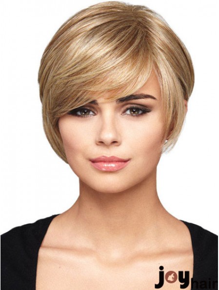 Capless Short Straight Blonde Hairstyles Bob Wigs