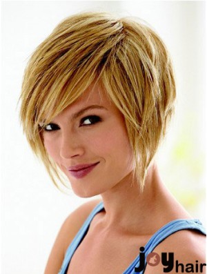 Short Hair Styles Bob With Capless Synthetic Straight Style Bobs