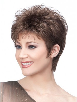 Lightweight Brown Short Wig for Women