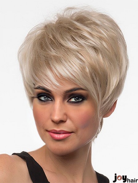 Wigs Online UK Blonde Color With Capless Cropped Length