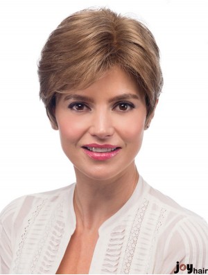 Blonde Lace Front Wigs Short Length Layered Cut Wavy Style