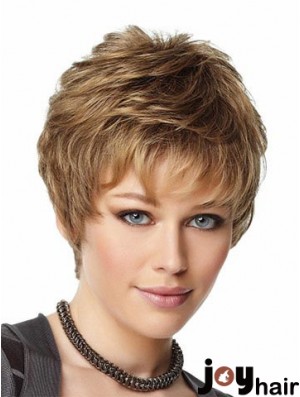 Wonder Wigs With Capless Wavy Style Cropped Length Boycuts