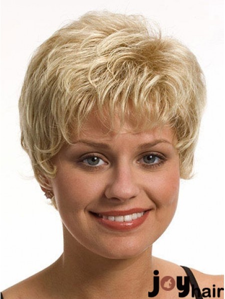 Boycuts Wavy Blonde Capless Best Short Wigs