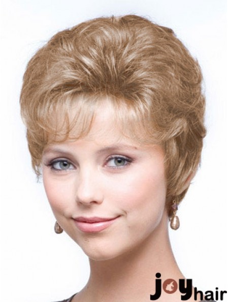 Wavy Blonde Ideal Cropped Classic Lady Wig