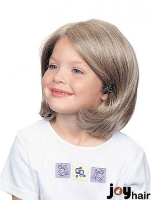 Wavy Chin Length Synthetic 100% Hand-tied Kids Wigs