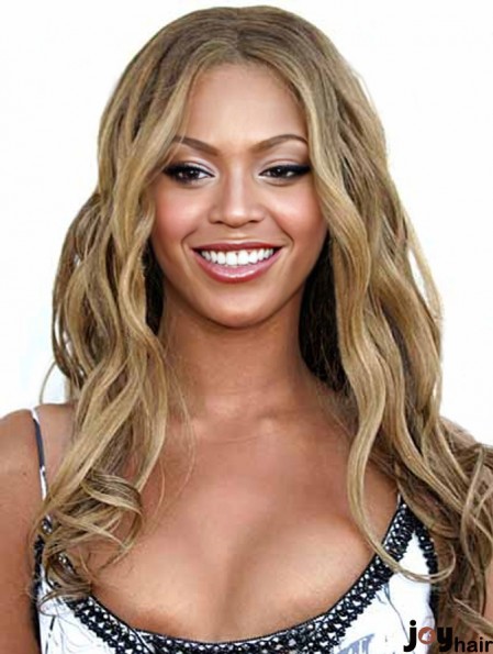 Long Capless Blonde Synthetic Wavy 16 inch  Wig UK