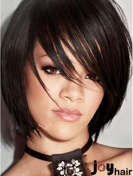  Wig Chin Length Bobs Cut Synthetic Straight Style