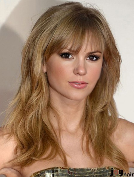  Wigs Cheap Remy Human Wavy Style With Bangs