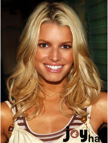 16 inch Good Blonde Long Wavy Layered Jessica Simpson Wigs