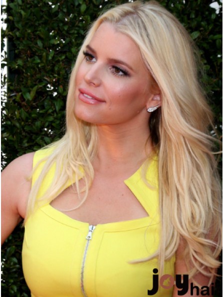 Wavy Lace Front Layered Long Blonde Designed Jessica Simpson Wigs