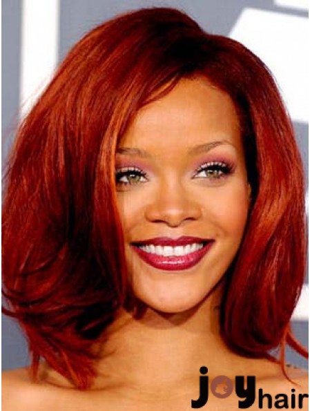 Red Wavy Without Bangs Lace Front 12 inch New  Wigs