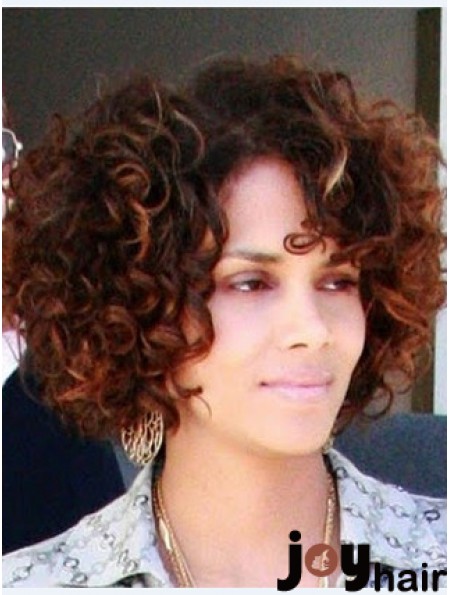 Full Lace Curly Without Bangs Short Perfect 10 inch  Wigs