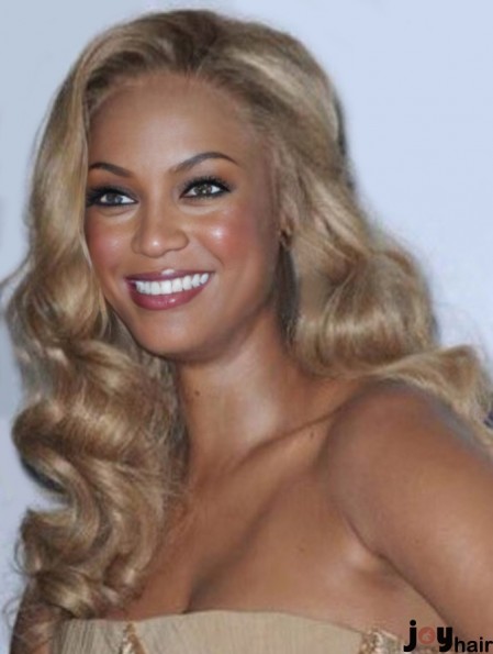 Blonde Wavy Without Bangs Lace Front 18 inch Incredible Tyra Banks Wigs