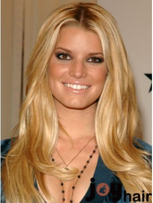 18 inch Exquisite Blonde Long Wavy Layered Jessica Simpson Wigs