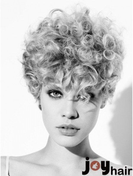 Capless Grey Short Curly 8 inch High Quality Fashion Wigs