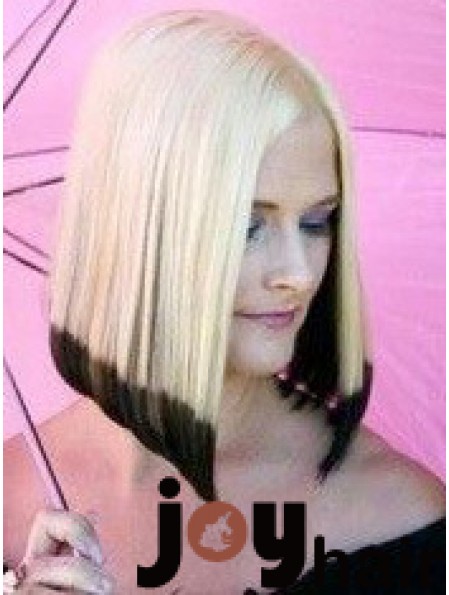 14 inch Ombre/2 Tone Chin Length Bobs Straight Good Lace Wigs