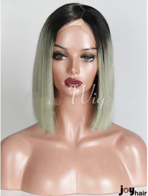 Chin Length Ombre/2 Tone Straight Bobs Suitable African American Wigs