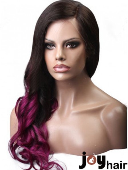 Long Wavy Without Bangs Full Lace 24 inch Hairstyles Black Women Wigs