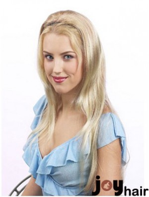 Suitable Blonde Synthetic Straight Hair Falls