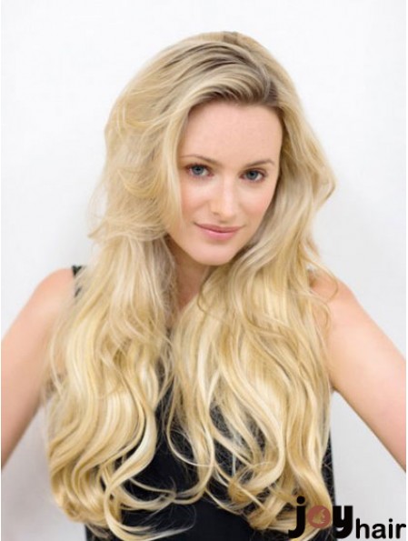 Long Wavy Blonde Best Synthetic Half Wigs