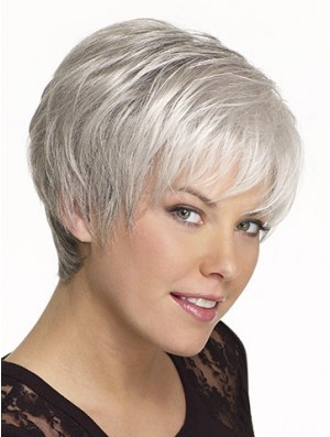 Durable Discount Short White Wig for Women