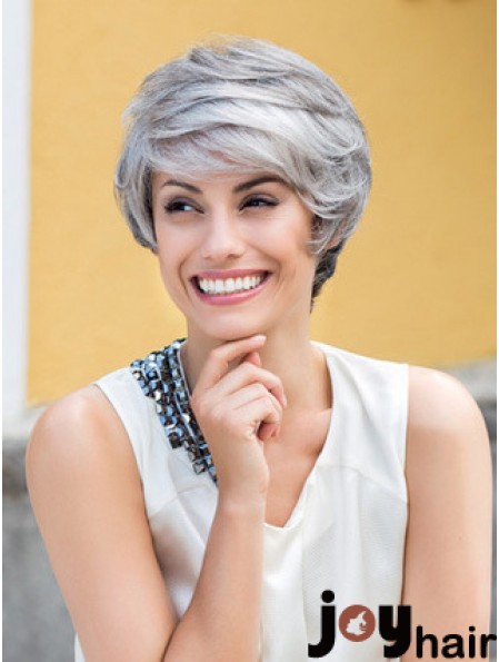 Wavy Lace Front 8 inch Top Short Grey Wigs