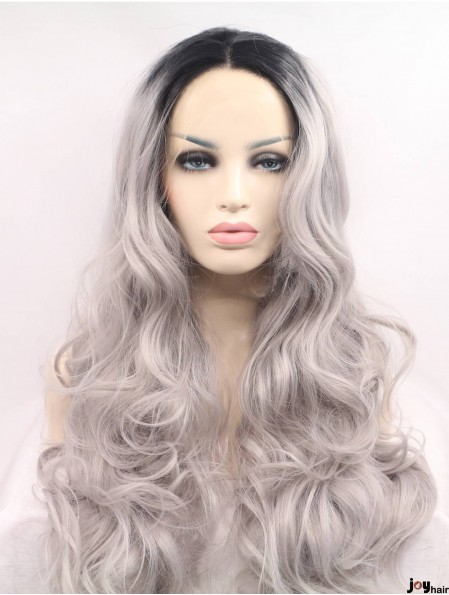 Gorgeous Long Curly 22 inch Synthetic Grey Wigs