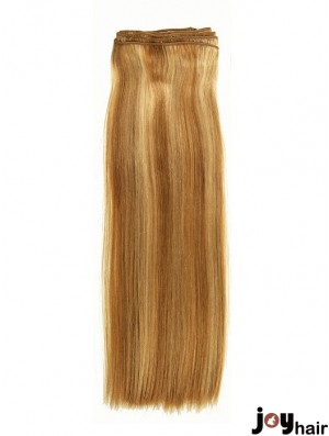 Straight Remy Human Hair Blonde New Weft Extensions