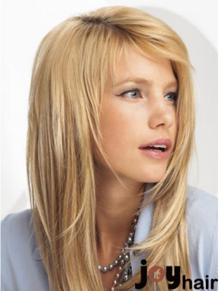 Trendy Blonde Straight Synthetic Clip In Hair Extensions